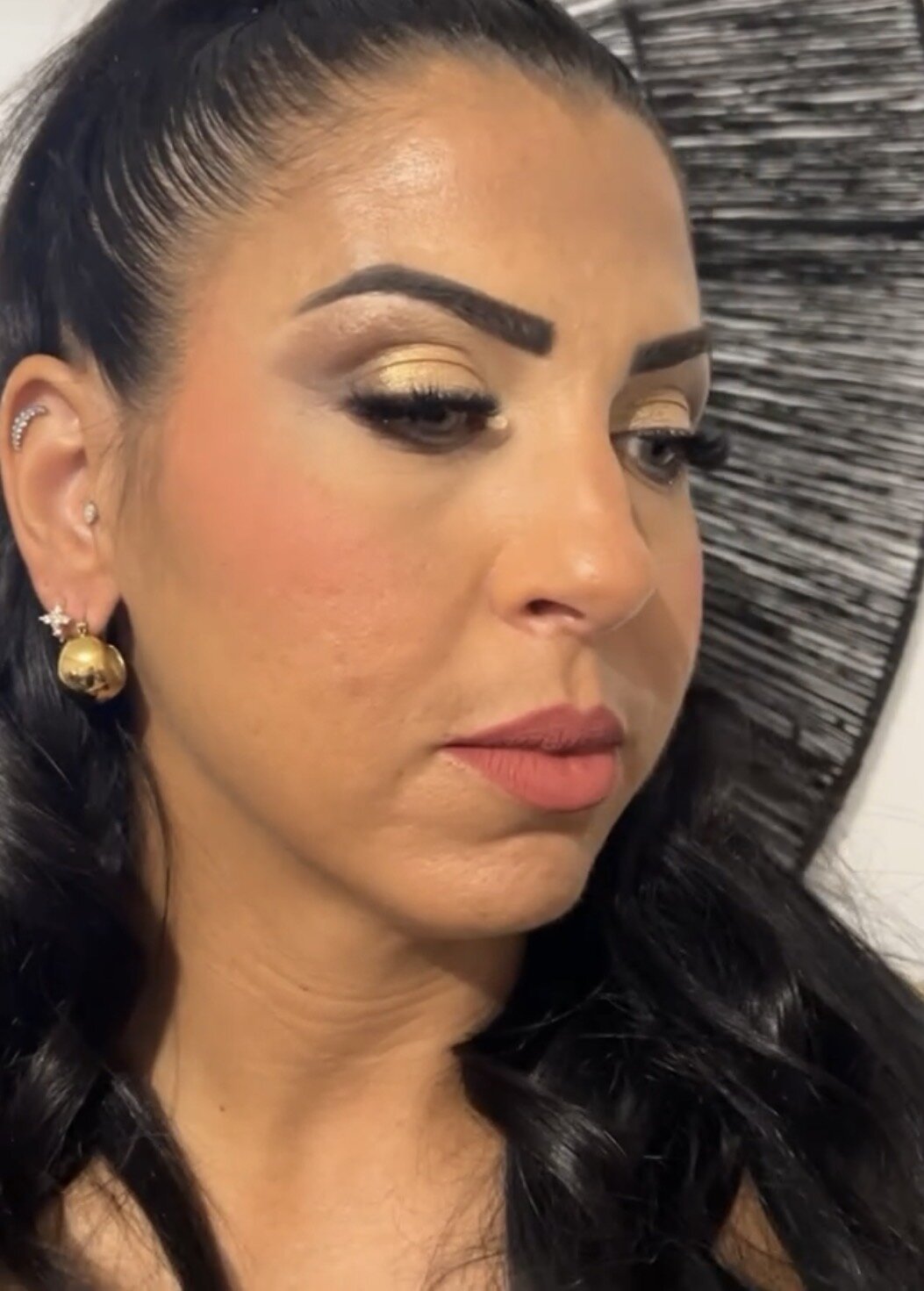 Maquillage glam doré soirée oriental, Marseille