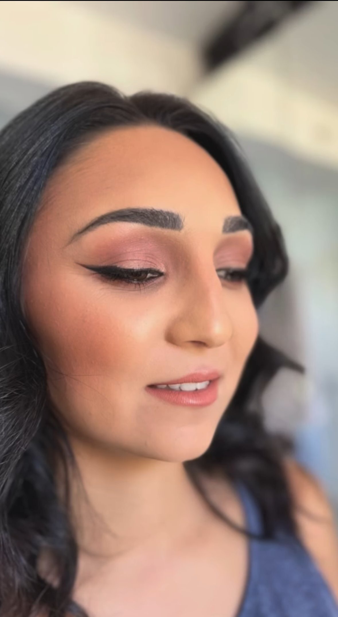 Maquillage soirée smoky rose eyeliner, Marseille